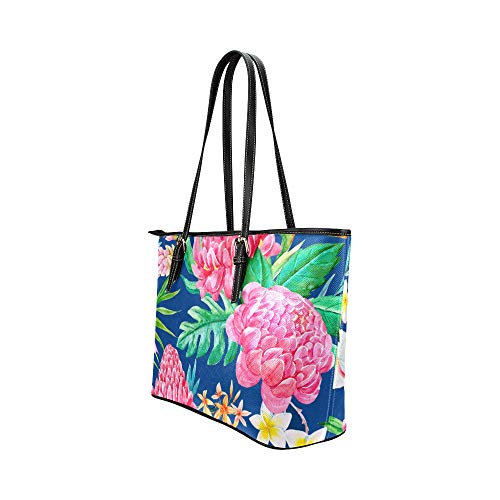 Crisantemo Flor moderna Bolsa de cuero grande Manija superior Bolsas de mano Bolsos causales Bolsos con cremallera Hombro Compras Monedero Organizador de equipaje para damas niñas para mujer