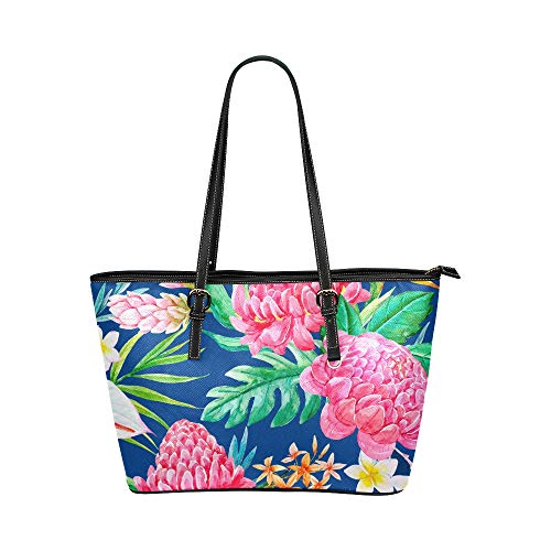 Crisantemo Flor moderna Bolsa de cuero grande Manija superior Bolsas de mano Bolsos causales Bolsos con cremallera Hombro Compras Monedero Organizador de equipaje para damas niñas para mujer