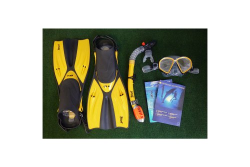 Crivit Beach  – Set para Buceo y esnórquel (42 – 46 Amarillo/Negro