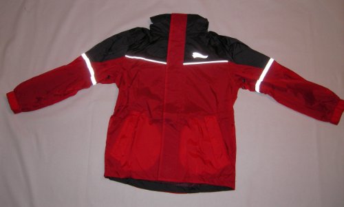 Crivit Outdoor - Chubasquero para niña, color rojo, talla 122/128