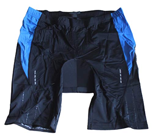 Crivit - Pantalones cortos de ciclismo para hombre, color negro/azul, 48/50