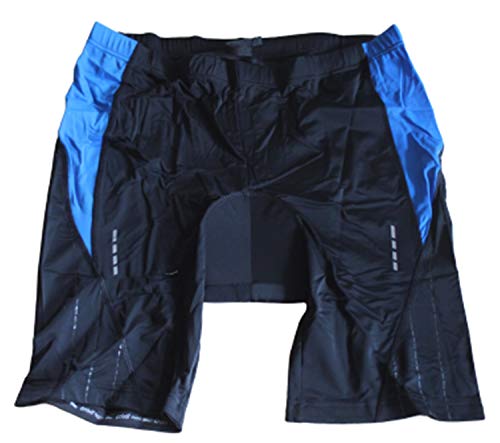 Crivit - Pantalones cortos de ciclismo para hombre, color negro/azul, 48/50 Crivit - Pantalones cortos de ciclismo para hombre, color negro/azul, 48/50