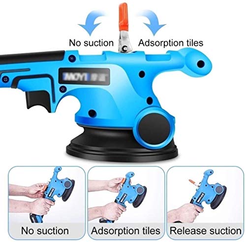 CRMY Máquina de colocación de Azulejos eléctrica, Martillo vibratorio de Caucho para baldosas, nivelación automática para baldosas de Suelo/Pared, absorción máxima de 200 kg (Size : 1xbattery)
