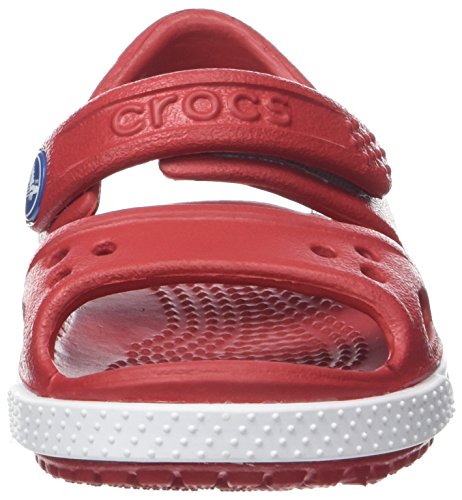 Crocs Crocband II Sandal PS K, Sandalias Unisex Niños, Rojo (Pepper/Blue Jean), 25/26 EU