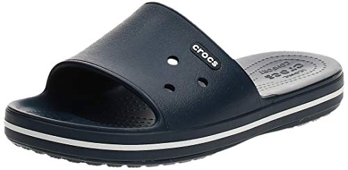 Crocs Crocband III Slide, Sandalias de Punta Descubierta Unisex Adulto, Azul (Navy/White 462), 43/44 EU