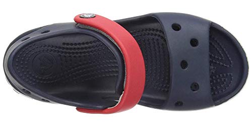 Crocs Crocband Sandal Kids, Sandalias Unisex Niños, Azul (Navy/Red), 22/23 EU