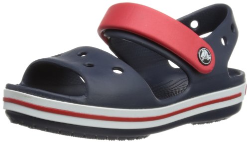 Crocs Crocband Sandal Kids, Sandalias Unisex Niños, Azul (Navy/Red), 22/23 EU