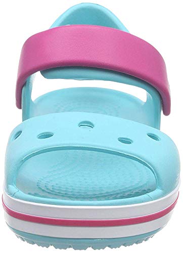 Crocs Crocband Sandal Kids, Sandalias Unisex Niños, Azul (Pool/Candy Pink 4FV), 24/25 EU