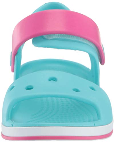 Crocs Crocband Sandal Kids, Sandalias Unisex Niños, Azul (Pool/Candy Pink 4FV), 24/25 EU