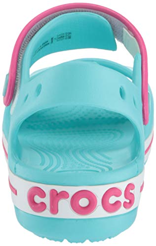 Crocs Crocband Sandal Kids, Sandalias Unisex Niños, Azul (Pool/Candy Pink 4FV), 24/25 EU