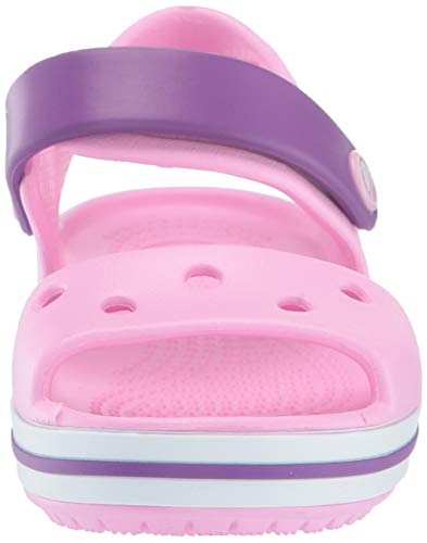 Crocs Crocband Sandal Kids, Sandalias Unisex Niños, Rosa (Carnation/Amethyst), 27/28 EU