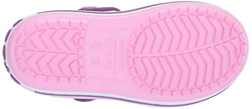 Crocs Crocband Sandal Kids, Sandalias Unisex Niños, Rosa (Carnation/Amethyst), 27/28 EU