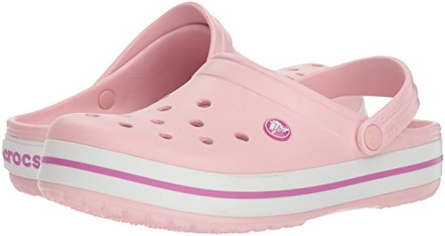 Crocs Crocband U, Zuecos Unisex Adulto, Rosa (Pearl Pink-Wild Orchid), 38-39 EU