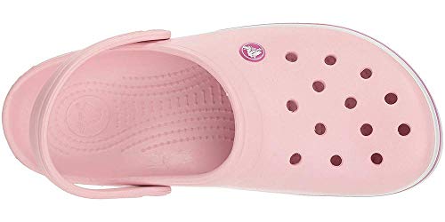 Crocs Crocband U, Zuecos Unisex Adulto, Rosa (Pearl Pink-Wild Orchid), 45-46 EU