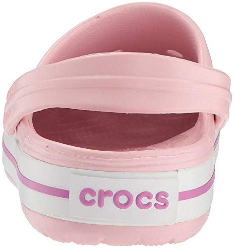 Crocs Crocband U, Zuecos Unisex Adulto, Rosa (Pearl Pink-Wild Orchid), 45-46 EU
