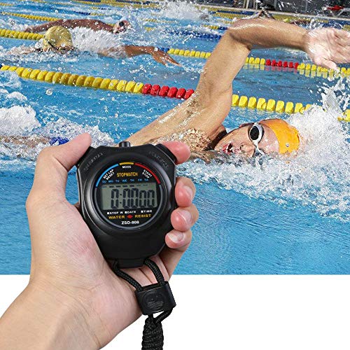 Cronómetro Deportivo Digital Cronómetro, Cronómetro entrenador, con Silbato de Acero Inoxidable, Cronógrafo de Mano Reloj Digital Cronómetro, para Fútbol, Baloncesto, Correr, Natación, Fitness y Más