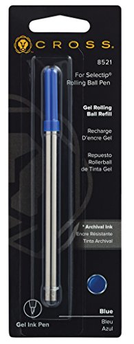 Cross Rollerball - Recambio de tinta de gel de grosor medio, color azul Cross Rollerball - Recambio de tinta de gel de grosor medio, color azul