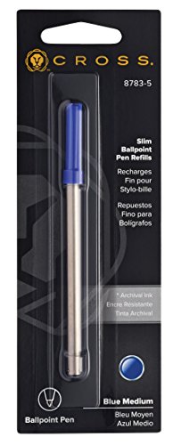 Cross Slim Click - Recambio de tinta de grosor medio para bolígrafo, color azul