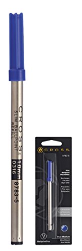 Cross Slim Click - Recambio de tinta de grosor medio para bolígrafo, color azul