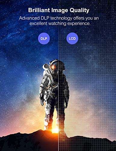 Crosstour Mini Proyector Portátil, Pico DLP Proyector Soporte Full HD con Batería Cine en Casa LED Soporte PC Firestick PS4 Dongle (Cable HDMI/USB Incluido) Crosstour Mini Proyector Portátil, Pico DLP Proyector Soporte Full HD con Batería Cine en Casa LED Soporte PC Firestick PS4 Dongle (Cable HDMI/USB Incluido)