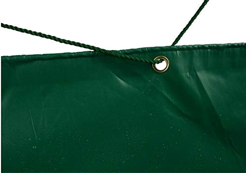 CROSYO 1pc 420 g/m² múltiples tamaños de Verde Impermeable al Aire Libre de PVC Lona de la Cubierta, la Lluvia Lona, ​​Lona de camión.Carpa Material del paño (Color : 4m x 6m)