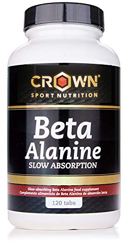 Crown Sport Nutrition Beta Alanina Slow Absorption, Ayuda a reducir la parestesia, Suplemento para deportistas - 120 comprimidos