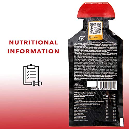 Crown Sport Nutrition Gel Energético - con o sin Cafeína - 10 unidades Carbohidratos en ratio 2:1:1 (Maltodextrina - Dextrosa - Fructosa) Ciclismo Running Deporte Entreno