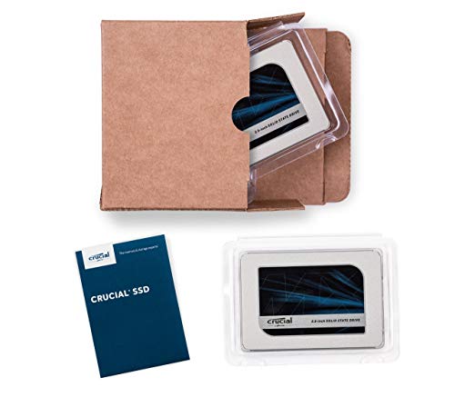 Crucial MX500 500GB CT500MX500SSD1(Z) Unidad interna de estado sólido-hasta 560 MB/s (3D NAND, SATA, 2.5 Pulgadas)