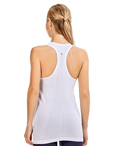 CRZ YOGA - Camiseta Espalda Nadadora Deportiva Mujer sin Mangas Blanco 42 CRZ YOGA - Camiseta Espalda Nadadora Deportiva Mujer sin Mangas Blanco 42