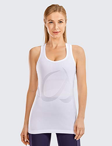 CRZ YOGA - Camiseta Espalda Nadadora Deportiva Mujer sin Mangas Blanco 42 CRZ YOGA - Camiseta Espalda Nadadora Deportiva Mujer sin Mangas Blanco 42