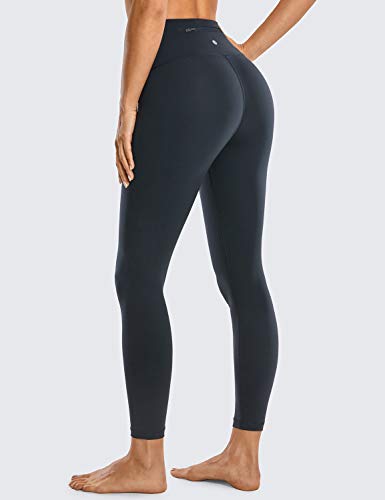 CRZ YOGA Mujer Cintura Alta Deportivas Pantalones Fitness Pantalón Cordón Leggins con Bolsillos - 63cm True Navy 42