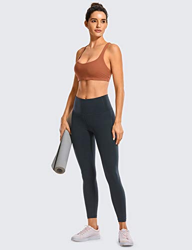 CRZ YOGA Mujer Cintura Alta Deportivas Pantalones Fitness Pantalón Cordón Leggins con Bolsillos - 63cm True Navy 42 CRZ YOGA Mujer Cintura Alta Deportivas Pantalones Fitness Pantalón Cordón Leggins con Bolsillos - 63cm True Navy 42