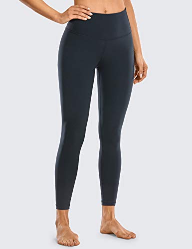 CRZ YOGA Mujer Cintura Alta Deportivas Pantalones Fitness Pantalón Cordón Leggins con Bolsillos - 63cm True Navy 42