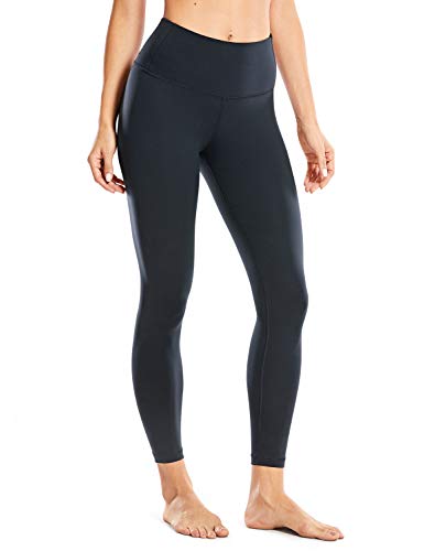 CRZ YOGA Mujer Cintura Alta Deportivas Pantalones Fitness Pantalón Cordón Leggins con Bolsillos - 63cm True Navy 42