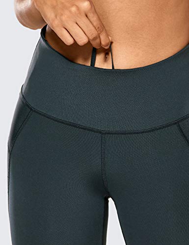 CRZ YOGA Mujer Compression Leggings Cintura Alta Deportivos Running Fitness Pantalon con Bolsillo-63cm Melanita R424 42 CRZ YOGA Mujer Compression Leggings Cintura Alta Deportivos Running Fitness Pantalon con Bolsillo-63cm Melanita R424 42
