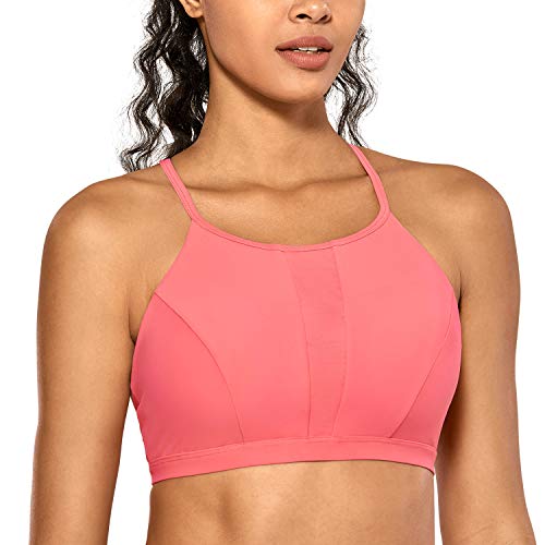 CRZ YOGA Mujer Cuello Alto Bikini Natacion Trajes de Baño Bañador Deportivo Mujer Tinte de Cereza 40