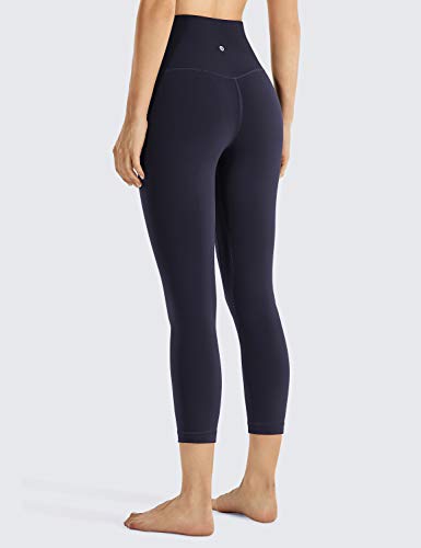 CRZ YOGA Mujer Deportivos Leggings Mallas Fitness Pantalones de Cintura Alta -53cm Azul marino-R418A 36 CRZ YOGA Mujer Deportivos Leggings Mallas Fitness Pantalones de Cintura Alta -53cm Azul marino-R418A 36