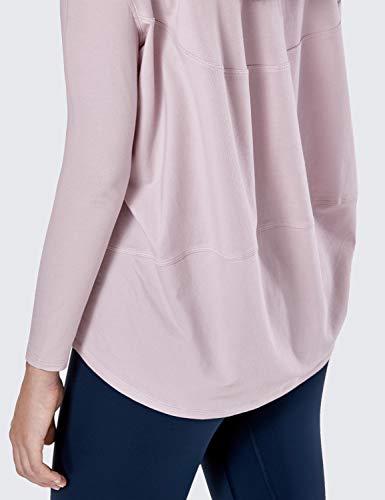 CRZ YOGA Mujer Loose Fit Top Ropa Deportiva Camiseta De Manga Larga con Cuello Barco Rosa Gris 46 CRZ YOGA Mujer Loose Fit Top Ropa Deportiva Camiseta De Manga Larga con Cuello Barco Rosa Gris 46