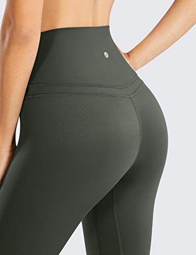 CRZ YOGA Mujer Mallas Deportivo Pantalón Elastico para Running Fitness-71cm Verde Oliva 38