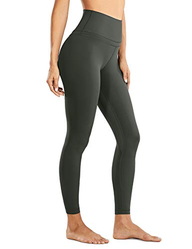 CRZ YOGA Mujer Mallas Deportivo Pantalón Elastico para Running Fitness-71cm Verde Oliva 38