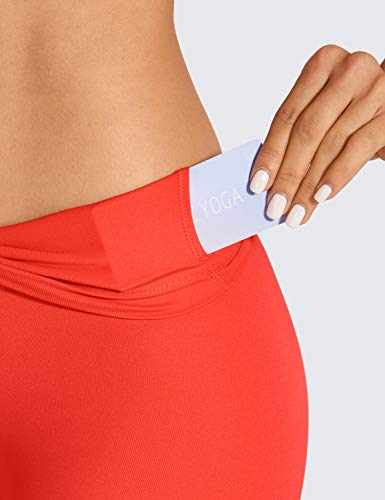 CRZ YOGA Mujer Mallas Largos Leggings Deportivos Cintura Alta con Bolsillo-63cm Rojo Oscuro 44 CRZ YOGA Mujer Mallas Largos Leggings Deportivos Cintura Alta con Bolsillo-63cm Rojo Oscuro 44