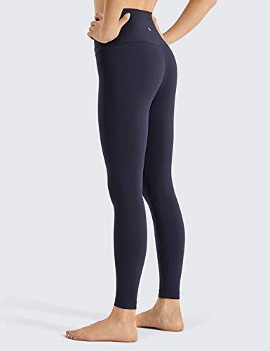 CRZ YOGA Mujer Naked Feeling Deportivos 7/8 Leggings Yoga Fitness Pantalon de Cintura Alta con Bolsillos-63cm Azul marino-R009 36 CRZ YOGA Mujer Naked Feeling Deportivos 7/8 Leggings Yoga Fitness Pantalon de Cintura Alta con Bolsillos-63cm Azul marino-R009 36