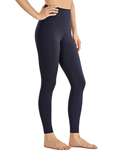 CRZ YOGA Mujer Naked Feeling Deportivos 7/8 Leggings Yoga Fitness Pantalon de Cintura Alta con Bolsillos-63cm Azul marino-R009 36 CRZ YOGA Mujer Naked Feeling Deportivos 7/8 Leggings Yoga Fitness Pantalon de Cintura Alta con Bolsillos-63cm Azul marino-R009 36
