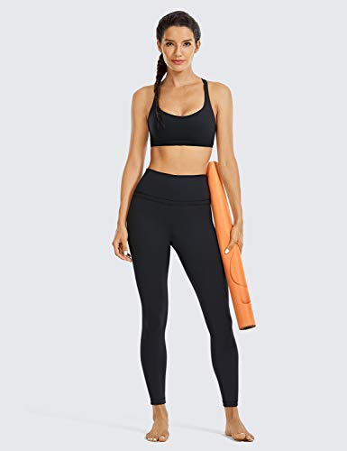 CRZ YOGA Mujer Naked Feeling Deportivos 7/8 Leggings Yoga Fitness Pantalon de Cintura Alta con Bolsillos-63cm Negro-R009 40 CRZ YOGA Mujer Naked Feeling Deportivos 7/8 Leggings Yoga Fitness Pantalon de Cintura Alta con Bolsillos-63cm Negro-R009 40