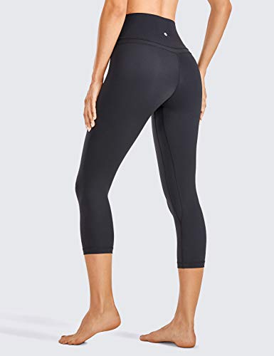 CRZ YOGA Mujer Naked Feeling Leggings Deportivas Cintura Alta Yoga Fitness Pantalones con Bolsillo -48cm Negro R418 40 CRZ YOGA Mujer Naked Feeling Leggings Deportivas Cintura Alta Yoga Fitness Pantalones con Bolsillo -48cm Negro R418 40