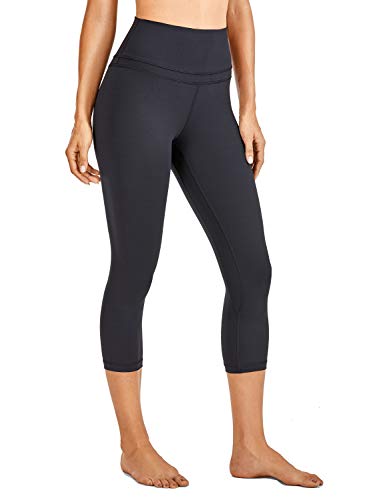 CRZ YOGA Mujer Naked Feeling Leggings Deportivas Cintura Alta Yoga Fitness Pantalones con Bolsillo -48cm Negro R418 40 CRZ YOGA Mujer Naked Feeling Leggings Deportivas Cintura Alta Yoga Fitness Pantalones con Bolsillo -48cm Negro R418 40