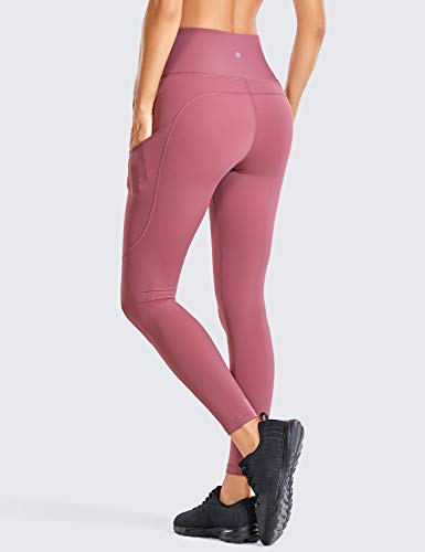 CRZ YOGA Mujer Naked Feeling Leggings Deportivas Cintura Alta Yoga Fitness Pantalones con Bolsillo-63cm Misty Merlot New2 38 CRZ YOGA Mujer Naked Feeling Leggings Deportivas Cintura Alta Yoga Fitness Pantalones con Bolsillo-63cm Misty Merlot New2 38