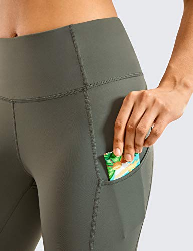 CRZ YOGA Mujer Naked Feeling Leggings Deportivas Cintura Alta Yoga Fitness Pantalones con Bolsillo-63cm Sabio Gris 36 CRZ YOGA Mujer Naked Feeling Leggings Deportivas Cintura Alta Yoga Fitness Pantalones con Bolsillo-63cm Sabio Gris 36