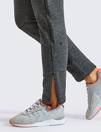 CRZ YOGA Mujer Pantalones de Deporte Fitness Sweat Pants con Bolsillo Gris Melange 40