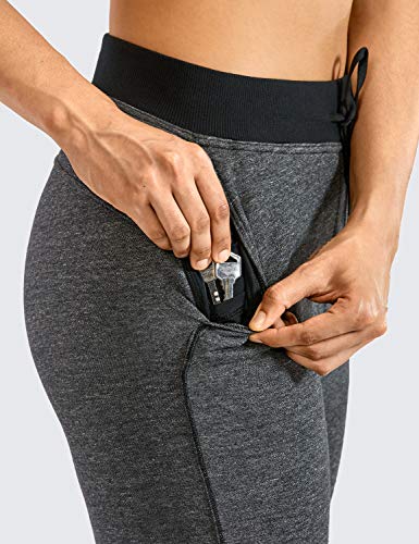 CRZ YOGA Mujer Pantalones de Deporte Fitness Sweat Pants con Bolsillo Gris Melange 40 CRZ YOGA Mujer Pantalones de Deporte Fitness Sweat Pants con Bolsillo Gris Melange 40